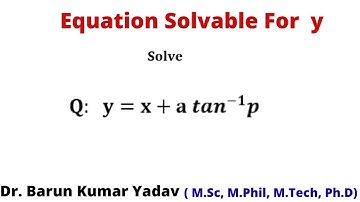 Equation solvable for y in Hindi | first order and higher degree  | part 4 |