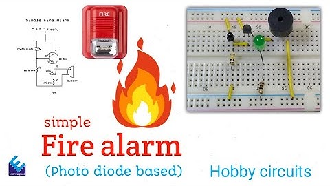 fire Alarm ( I.R photo diode based fire detector circuit)
