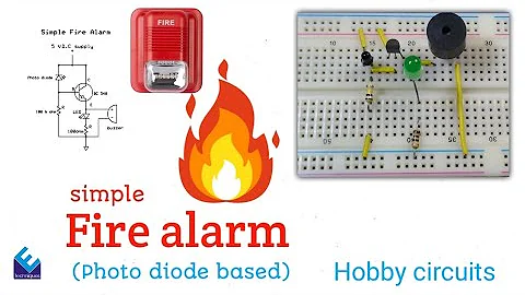 fire Alarm ( I.R photo diode based fire detector circuit)