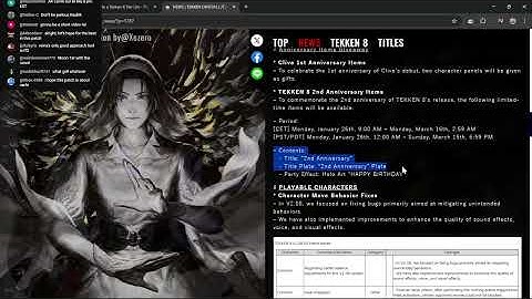 Tekken 8 v2.08 Miary Patch Notes - Behavior Fixes & Adjustments