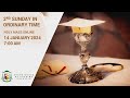 English Mass | 2nd Sunday in Ordinary Time | 14 January 2024