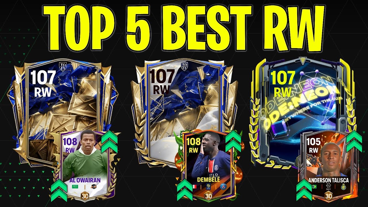 TOP 5 BEST RW IN FC MOBILE & THEIR CHEAP BEAST ALTERNATIVE - FC MOBILE‼ ...