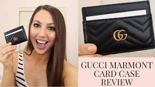 Gucci Marmont Card Case Review + What Fits in it - YouTube