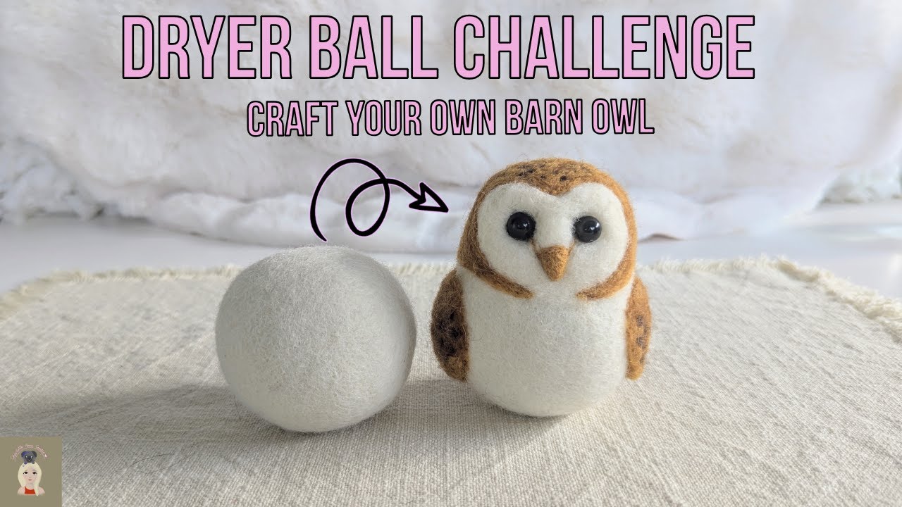 Dryer Ball Challenge - Craft a Barn Owl // Needle Felting Tutorial //DIY