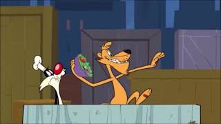 Scene For Pete Puma Throws A Bowl Of Salad At El Macho For Thecartoonman12