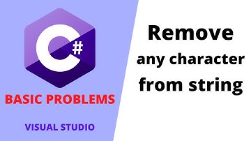 8. C# program to remove any character from a string using index of a character