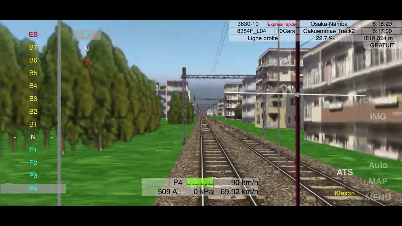 [Train drive ATS 3] 3630 Express Rapide Kintetsu-Nara ➡️ Osaka-Namba