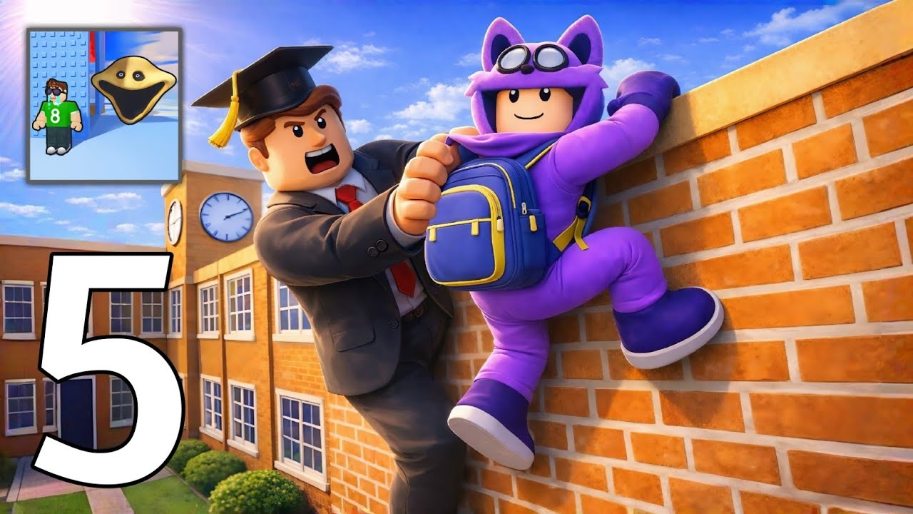 Prison Escape - Gameplay Walkthrough Part - 5 Obby School (IOS, Android)