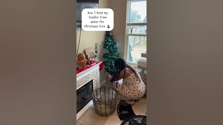 How I keep my toddler from under the #Christmas tree 🎄 #momhack #momlife #toddler #homedecor