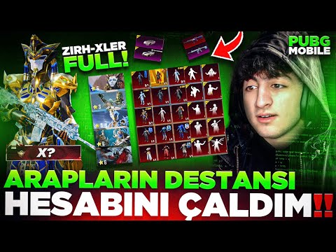 ARAPLAR'IN DESTANSI GÖSTERİŞ HESABINI ÇALDIM! 😱 ( NERDEYSE BÜTÜN ZIRH-X LER FULL ? ) - PUBG Mobile