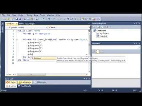 Visual Basic Tutorial   83   Queues ‏
