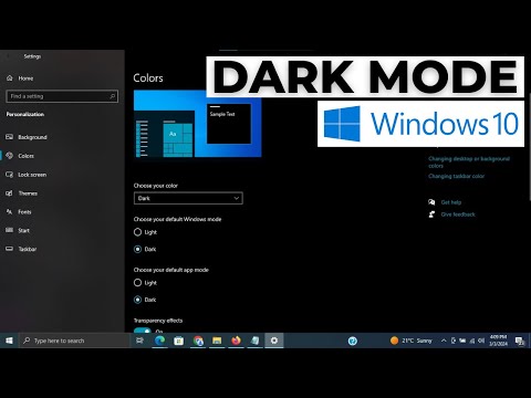 How to Enable Dark Mode in Windows 10 2024
