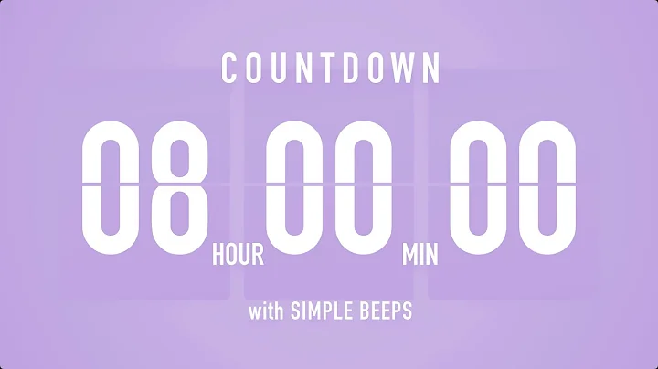 8 Hour Countdown Timer ⏳ Flip Clock with Bell Alerts 💜🔔