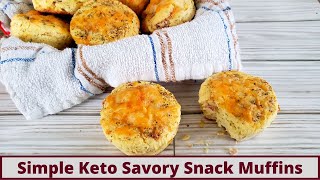 Quick And Easy Keto Savory Snack Muffins (Nut Free and Gluten Free)