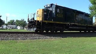 CSX Autorack Train with 4 Locomotives