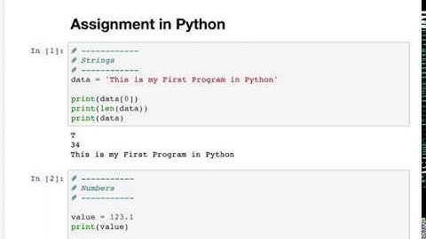 Assignment in Python | Jupyter Notebook | Python Data Science for beginners