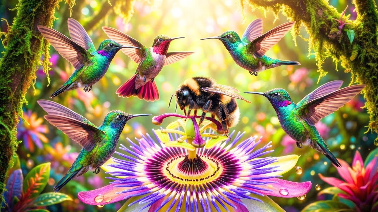 Top 50 Smallest Birds with Real Sounds (No Music) - 4K UHD - ASMR Video