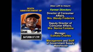 Saturin St Cyr  ~ Long Obituary