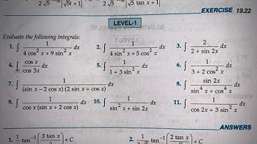 RD SHARMA EX 19.22 Q1 TO  Q11 SOLUTIONS OF CHAPTER 19 INDEFINITE INTEGRALS CLASS 12TH