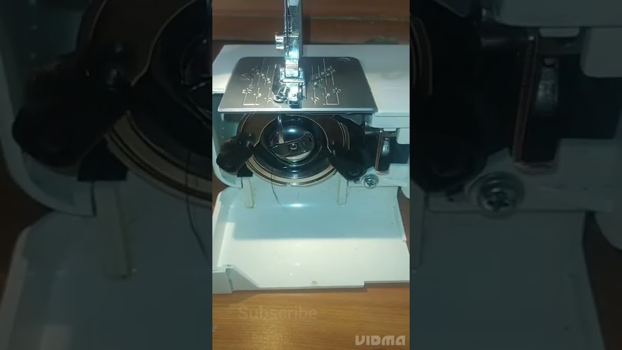 Usha janome stitching machine bobin case setting