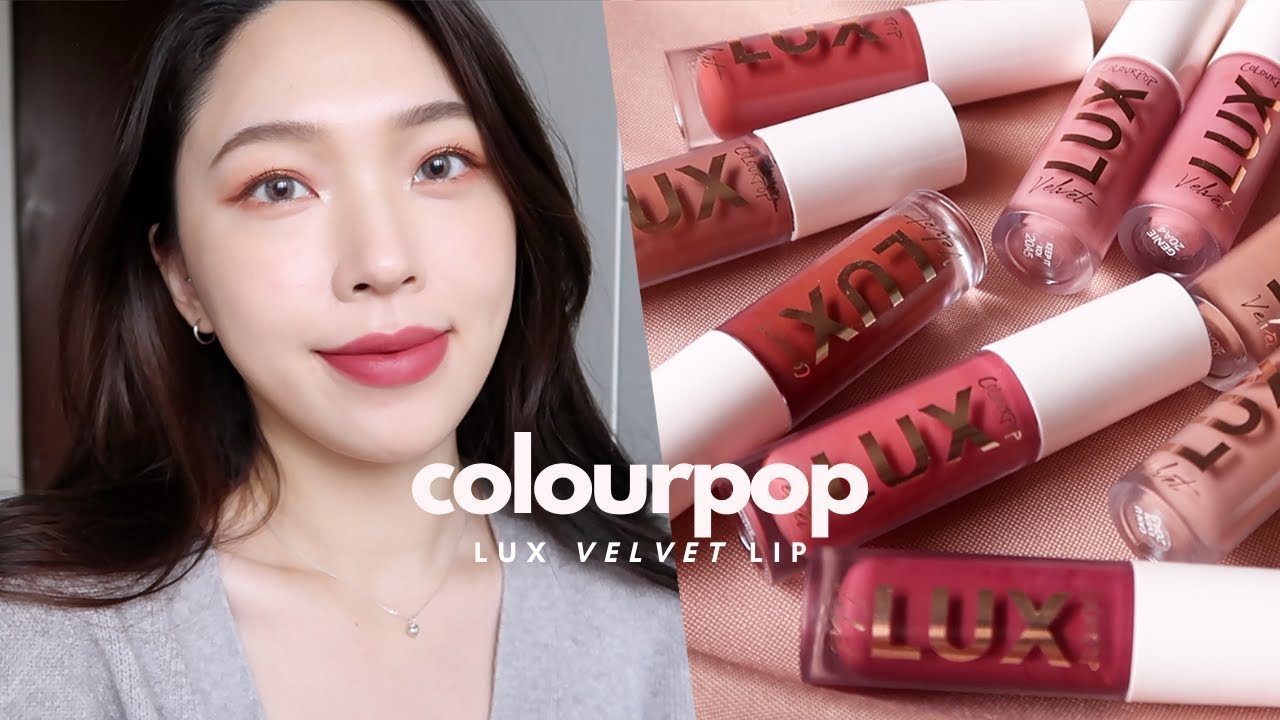 Colourpop雲朵唇釉☁️歐美版韓系霧面絲絨質地？Lux Velvet Liquid Lip Swatches| heyitsmindy