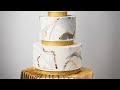 How to Make an Elegant Marbled Engagement Cake