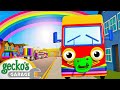 5 Rainbow Buses V2 | Baby Truck | Gecko&#39;s Garage | Kids Songs