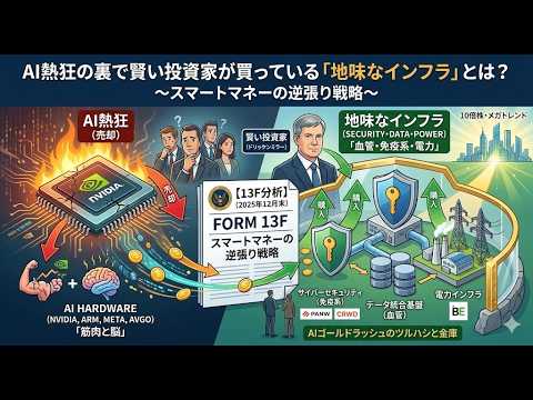【13F分析】AI熱狂の裏で巨大ファンドが買っている「地味なインフラ」とは？〜スマートマネーの逆張り戦略〜