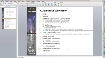 COBie extension to Solibri Model Checker Webinar Video