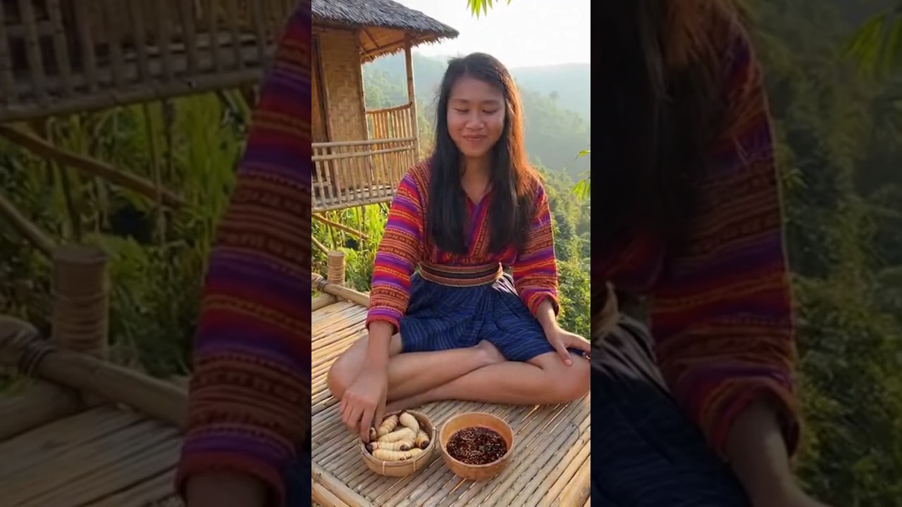 Traditional Hill Food: The Taste of Sago Grub and Greenery