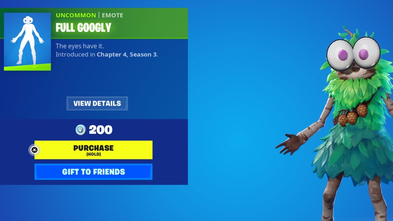 New Full Googly emote! (Fortnite item shop) YouTube