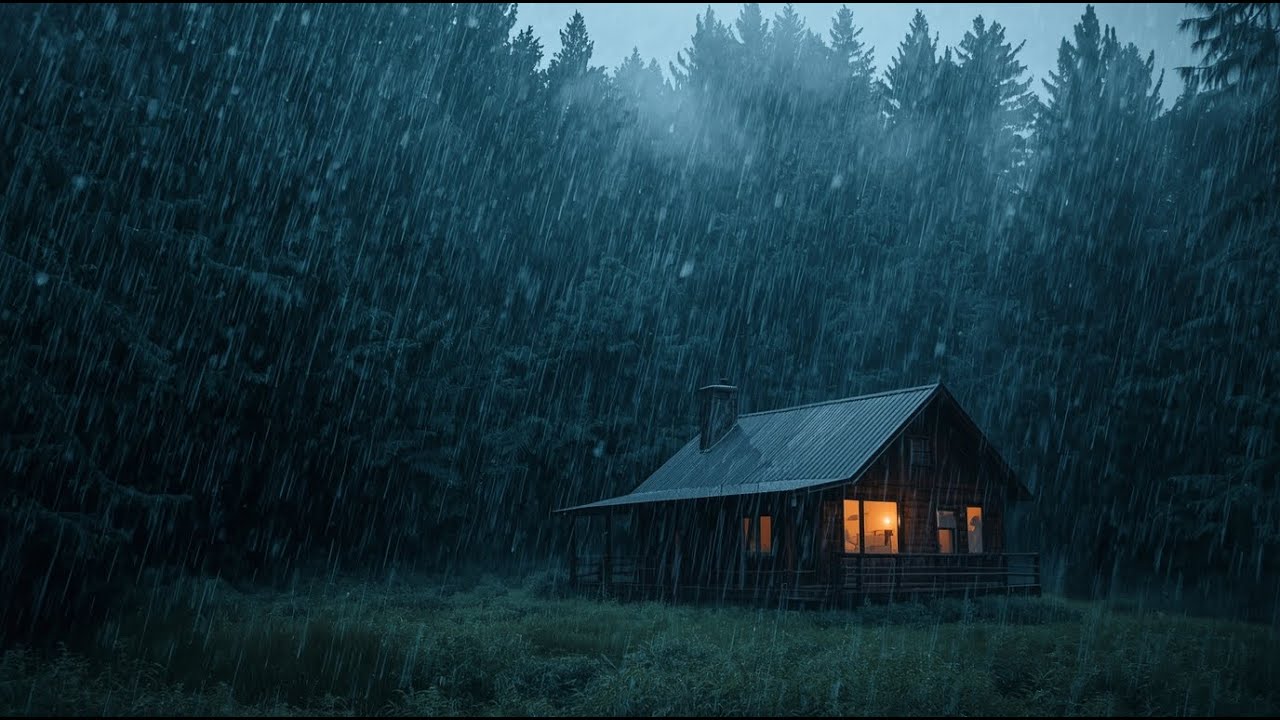 Severe Insomnia? Sleep in 3 Minutes 🌧️ Forest Rain & Thunder Therapy