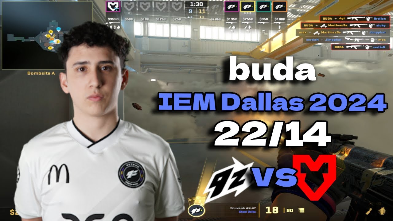 9z buda (22/14) vs MOUZ (Nuke) @ IEM Dallas 2024 