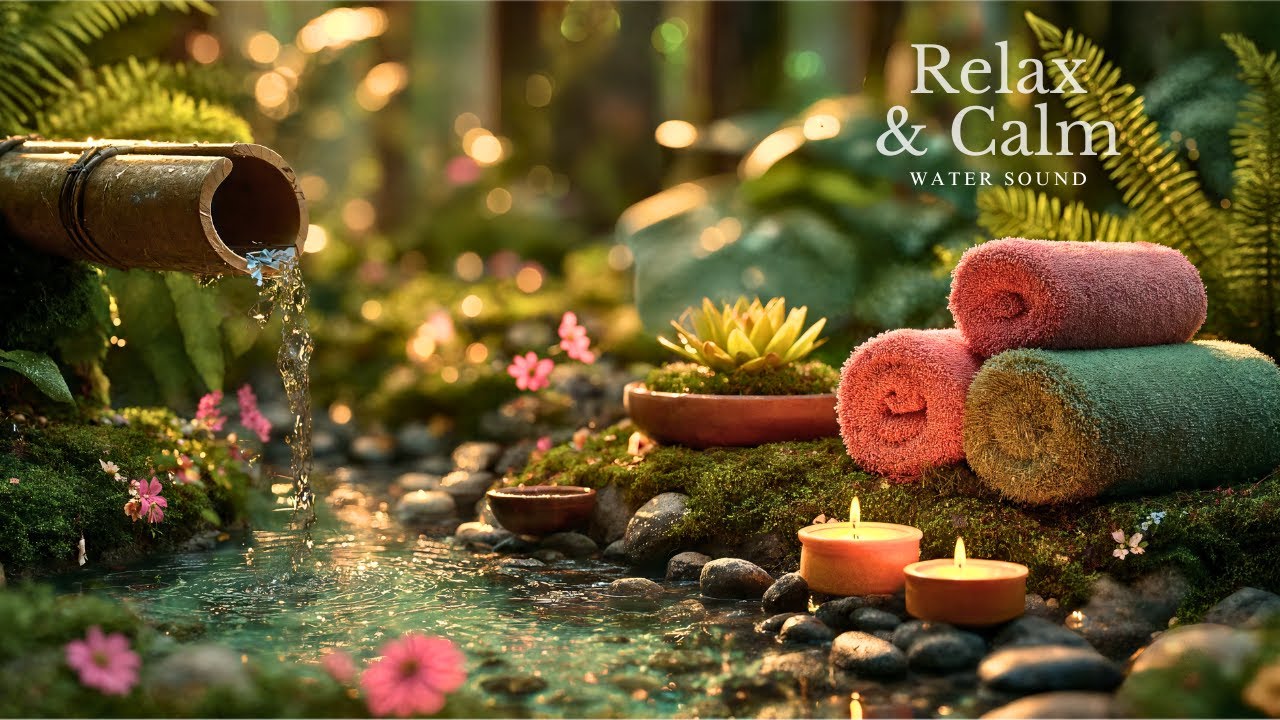 Healing Music for Inner Peace 🌿 Soft Piano Music & Water Sounds to Relieve Anxiety