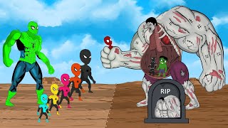 Rescue BABY HULK & BLACK PANTHER 2 vs Evolution of COLOR SPIDER-MAN: Returning from the Dead SECRET