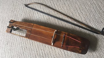 2 String Jouhikko with viola strings, Antique style Finnish model