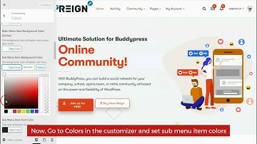 How to Configure ReignBuddy Press SubMenu Style - Reign BuddyPress Theme - WordPress Community Theme