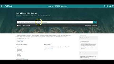 Searching for articles in subject databases