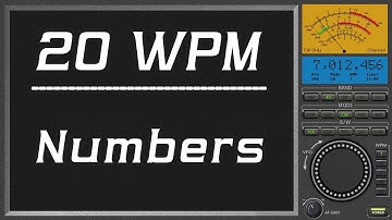 20wpm Numbers, cw morse code trainer