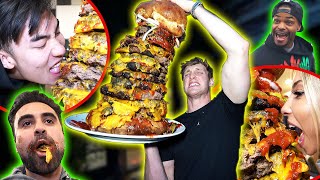 YOUTUBERS EAT THE WORLD'S BIGGEST CHEESEBURGER!