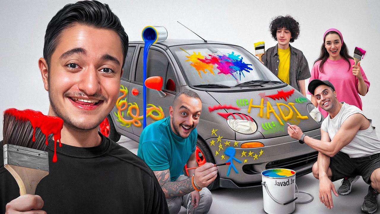 یوتیوبرا روی ماتیز نقاشی کشیدن🎨🚗