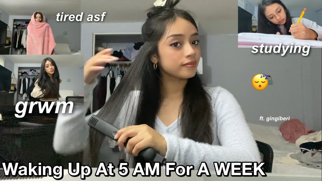 Waking Up At 5 AM For A WEEK For School ft. GINGIBERI