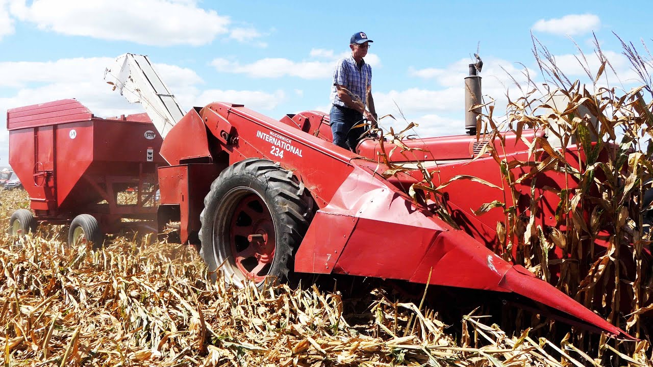 Corn Picking Tractors at Half Century of Progress Show 2025 | Lots of Corn pickers in action