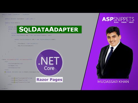 Using SqlDataAdapter in ASP.Net Core Razor Pages