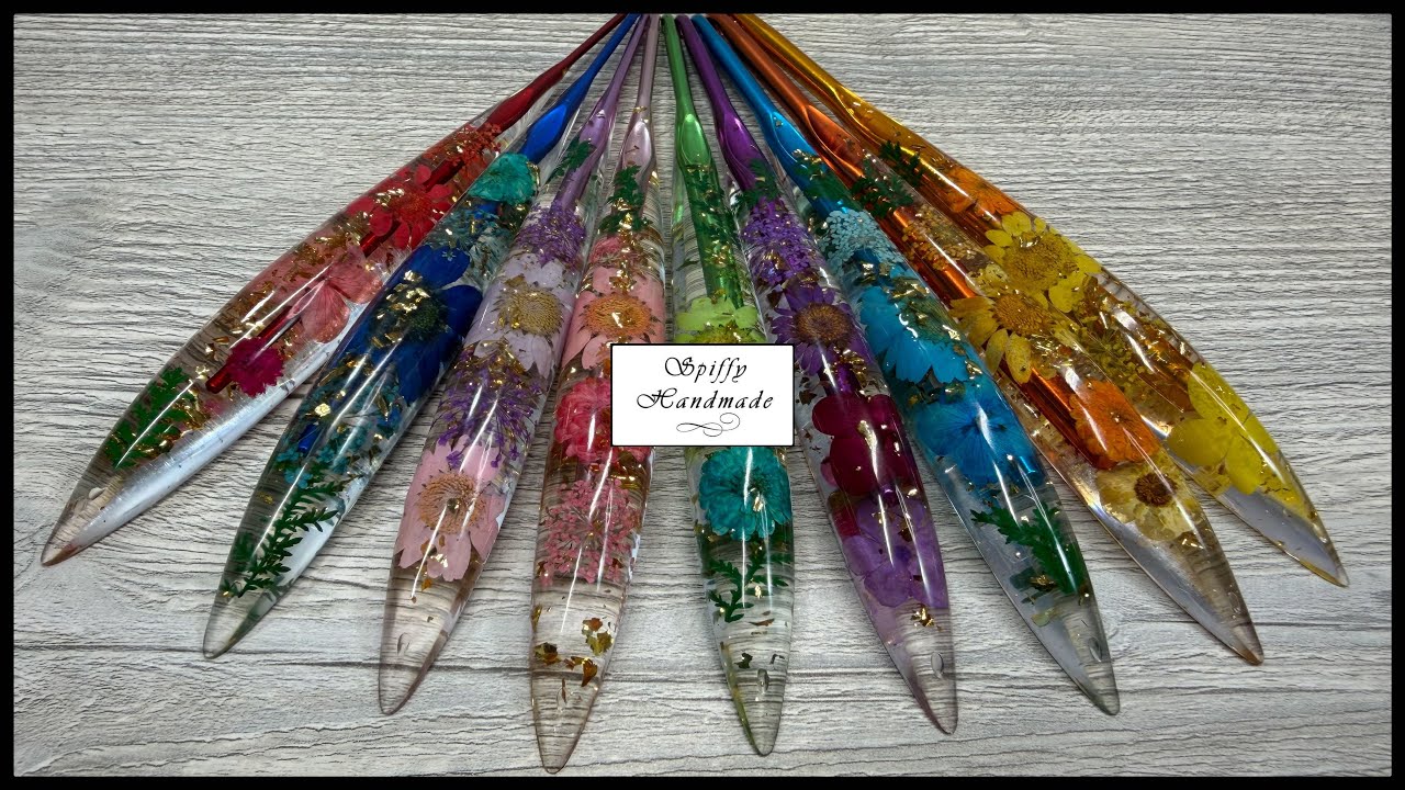 Фантастический обзор прекрасных крючков из цветочной смолы.