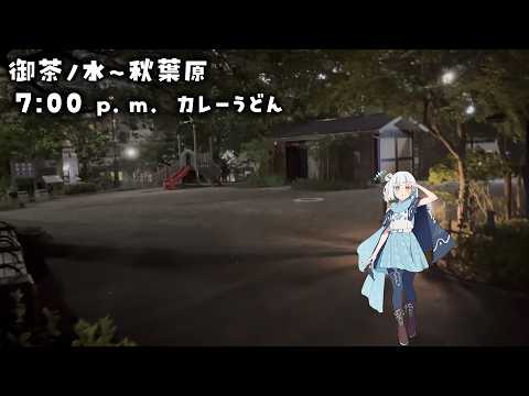【秋葉原Vlog?】御茶ノ水〜秋葉原　7:00 p.m. カレーうどん
