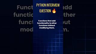 MNC Company-Level Python Interview Question: What Are Decorators? | Python Interview Q&A | SSLABS