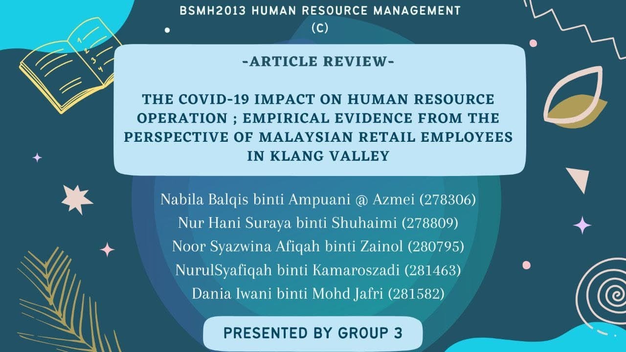 GROUP 3 - ARTICLE REVIEW PRESENTATION - YouTube