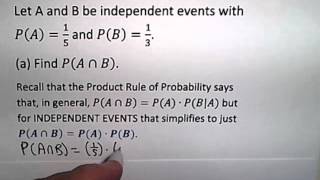 Probability Problem Involving Union & Intersection