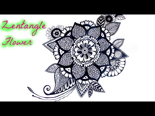 Draw a Zentangle Flower